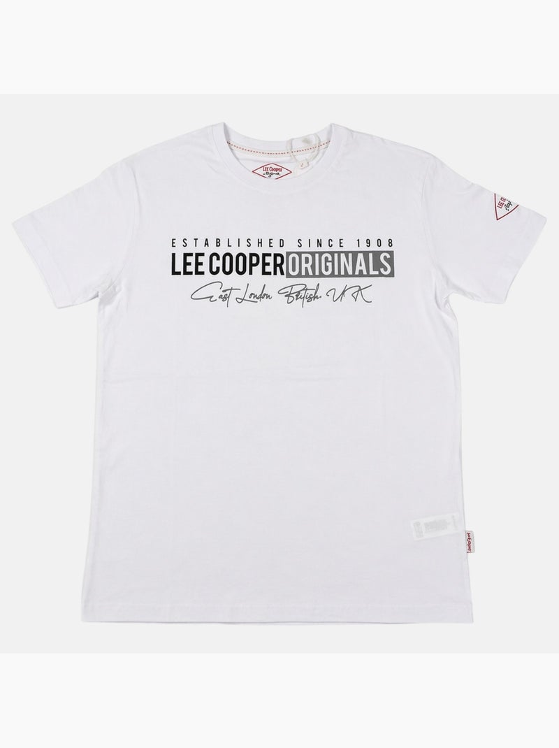 Lee Cooper - Camiseta masculina LEE COOPER de manga curta Branco - Kiabi