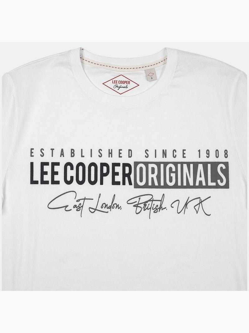 Lee Cooper - Camiseta masculina LEE COOPER de manga curta Branco - Kiabi