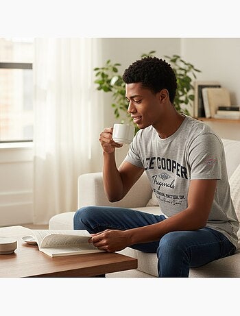 Lee cooper - camiseta masculina lee cooper de manga curta