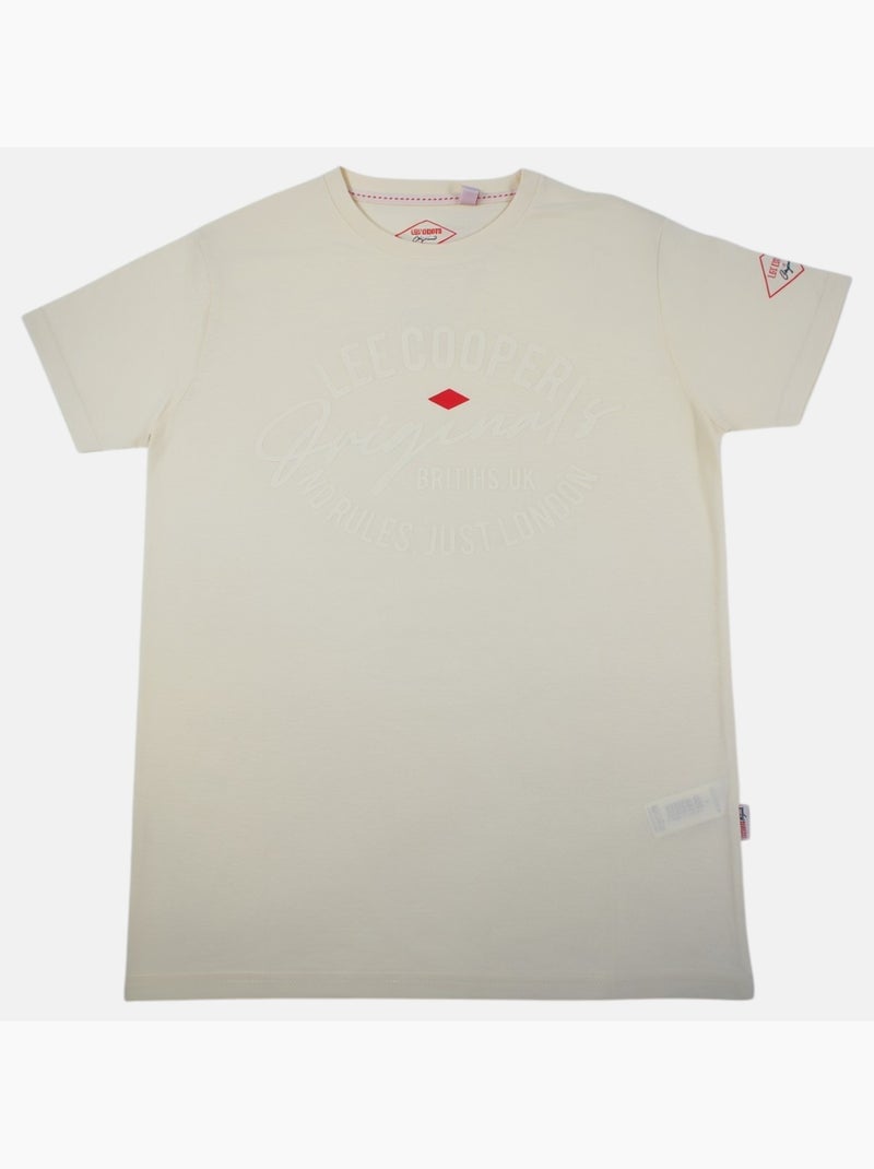Lee Cooper - Camiseta masculina LEE COOPER de manga curta Ecru - Kiabi