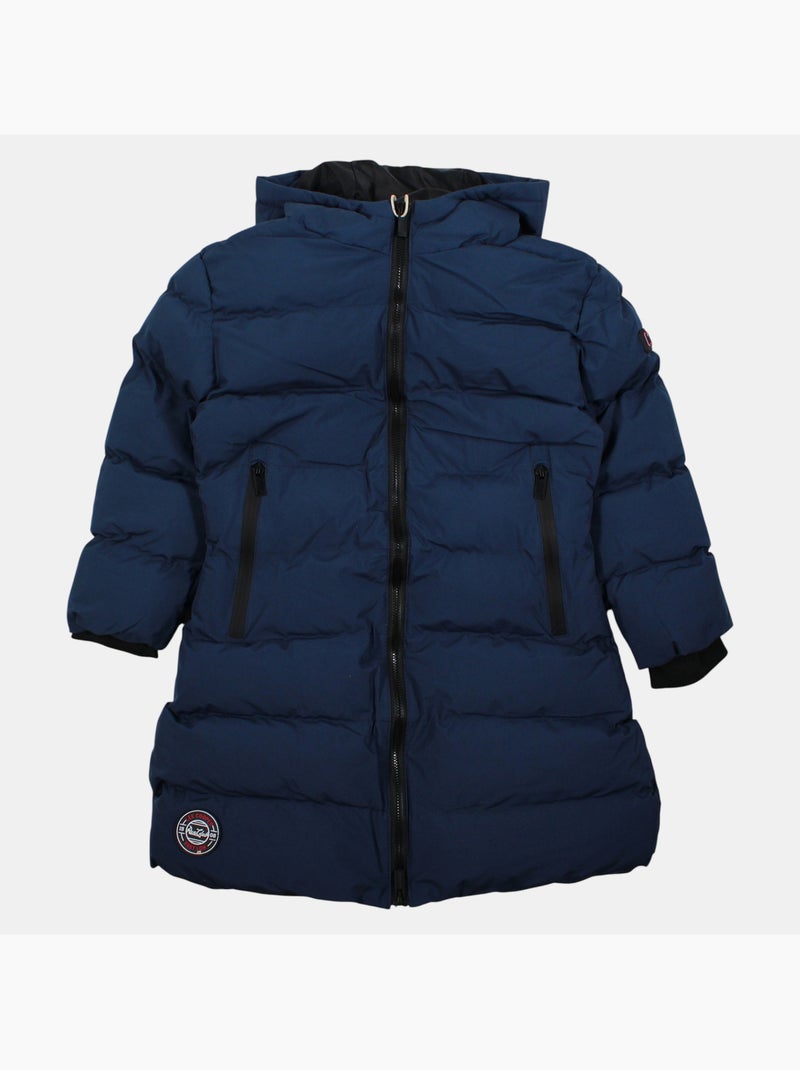 Lee cooper - casaco acolchoado comprido para menina Azul-marinho - Kiabi