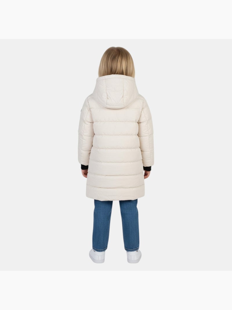 Lee cooper - casaco acolchoado comprido para menina Branco - Kiabi