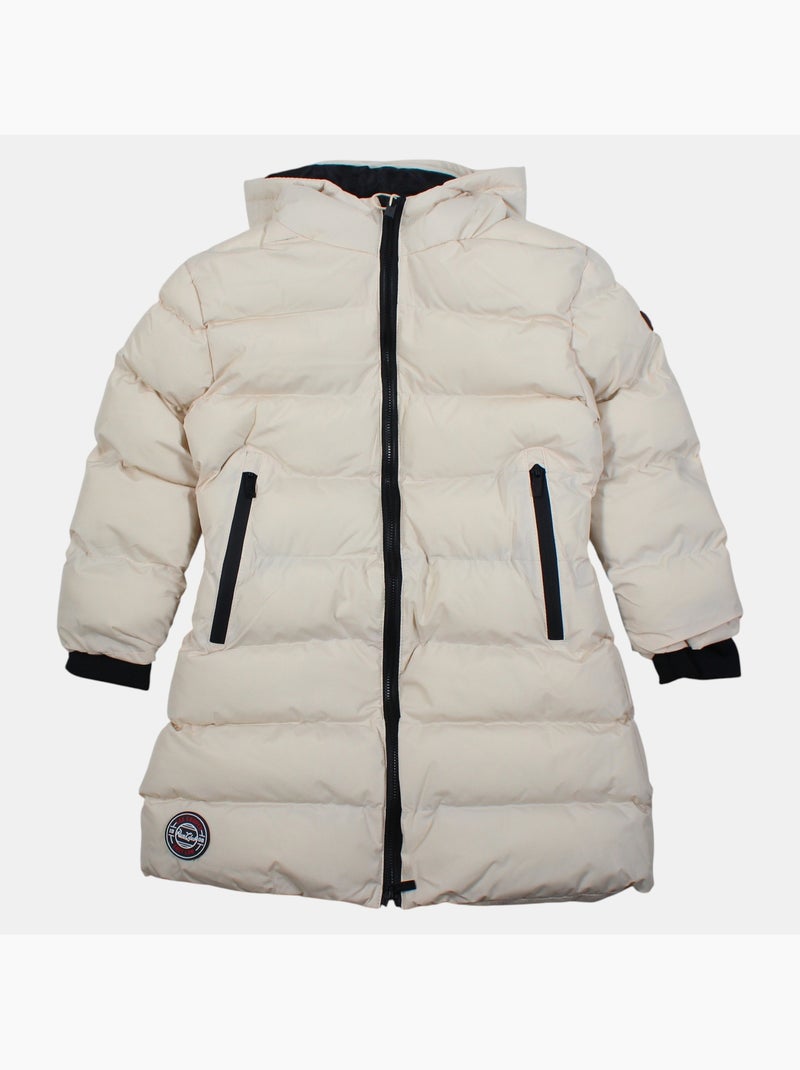 Lee cooper - casaco acolchoado comprido para menina Branco - Kiabi