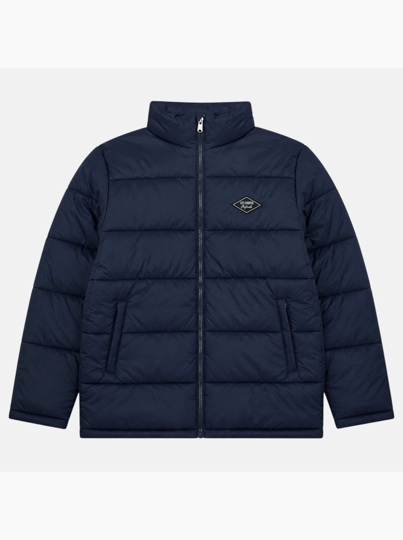 Lee cooper - casaco acolchoado de homem  gola alta Azul-marinho - Kiabi