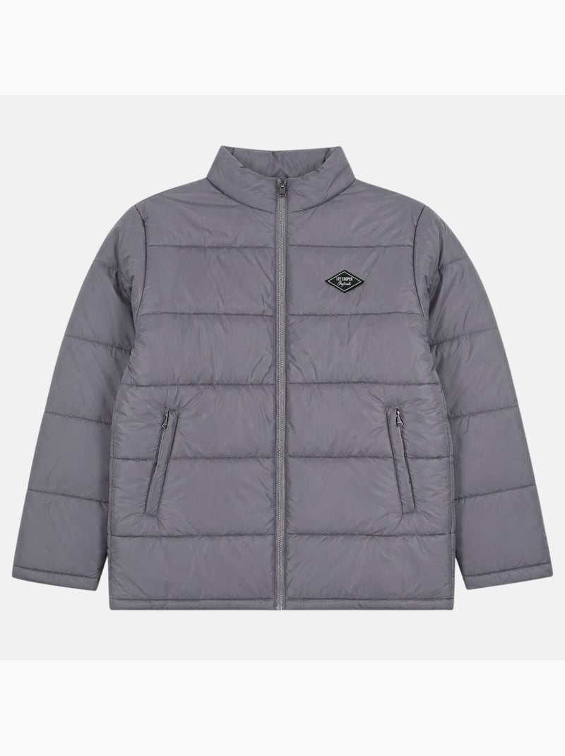 Lee cooper - casaco acolchoado de homem  gola alta Cinza - Kiabi