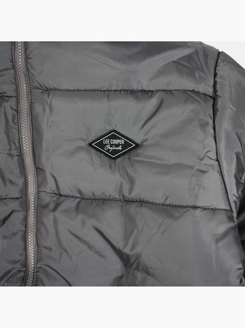 Lee cooper - casaco acolchoado de homem  gola alta Cinza - Kiabi