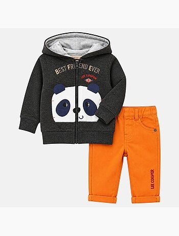 Lee Cooper - Casaco com capuz com estampa panda e calças