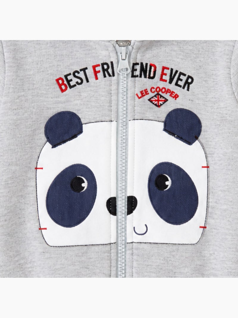 Lee Cooper - Casaco com capuz com estampa panda e calças Cinza escuro - Kiabi