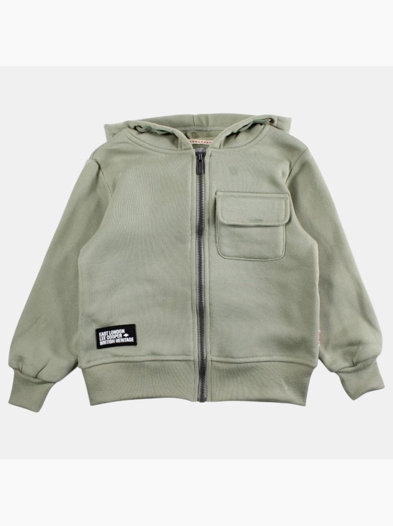 Lee Cooper - Casaco com capuz menino estampado Cáqui - Kiabi