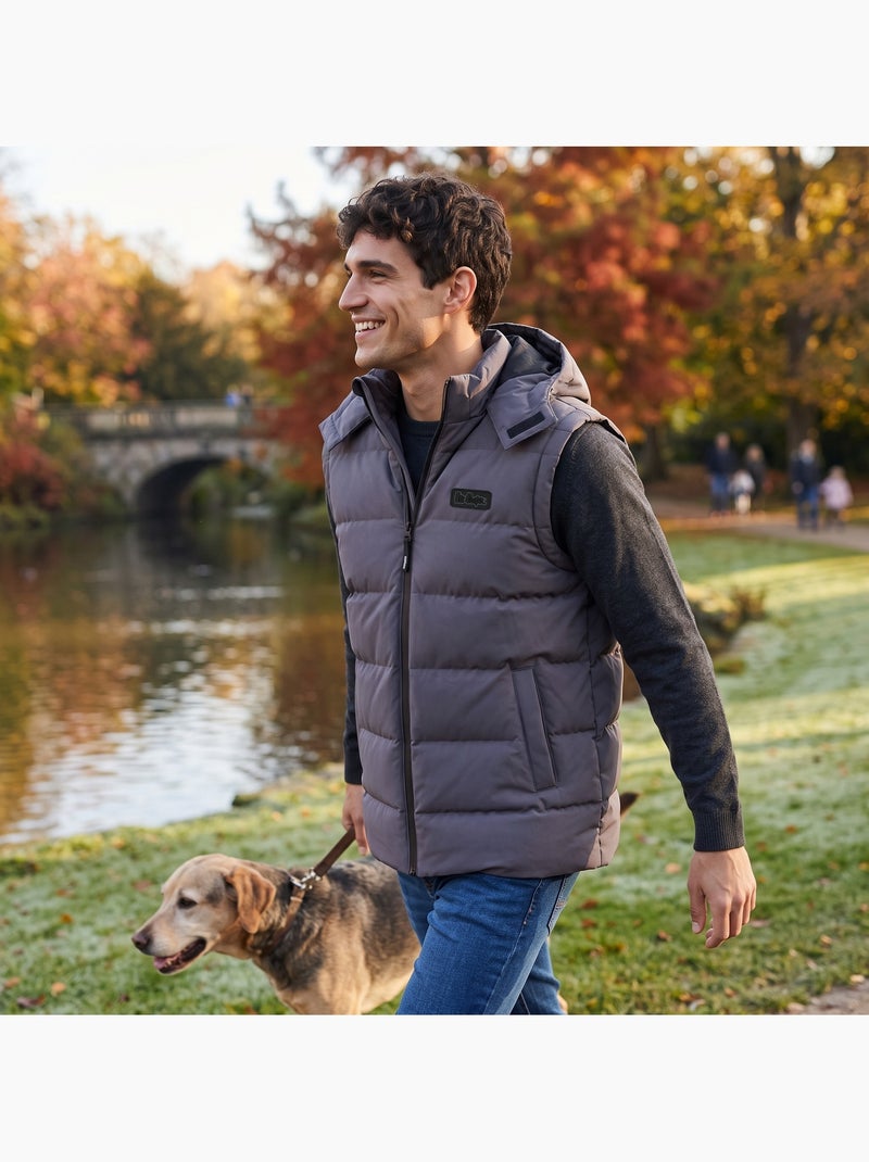 Lee cooper - colete acolchoado para homem Cinza - Kiabi