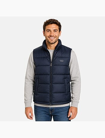 Lee cooper - colete acolchoado sem mangas para homem