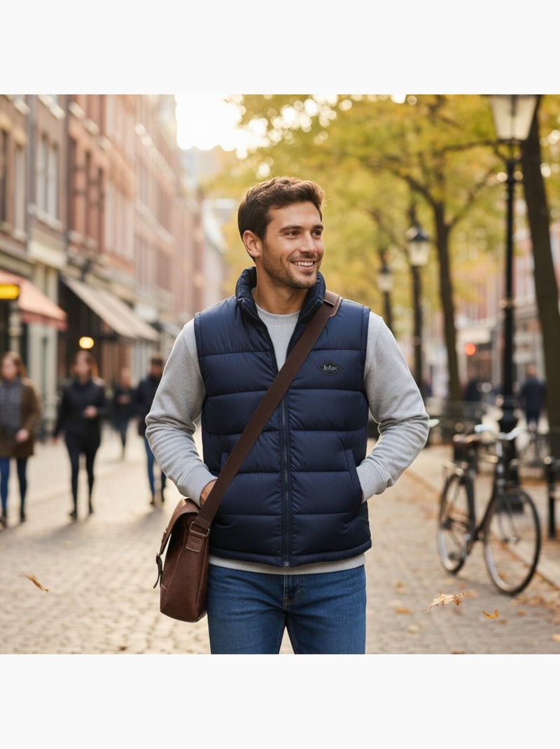 Lee cooper - colete acolchoado sem mangas para homem Azul-marinho - Kiabi