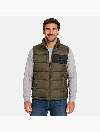 Lee cooper - colete acolchoado sem mangas para homem