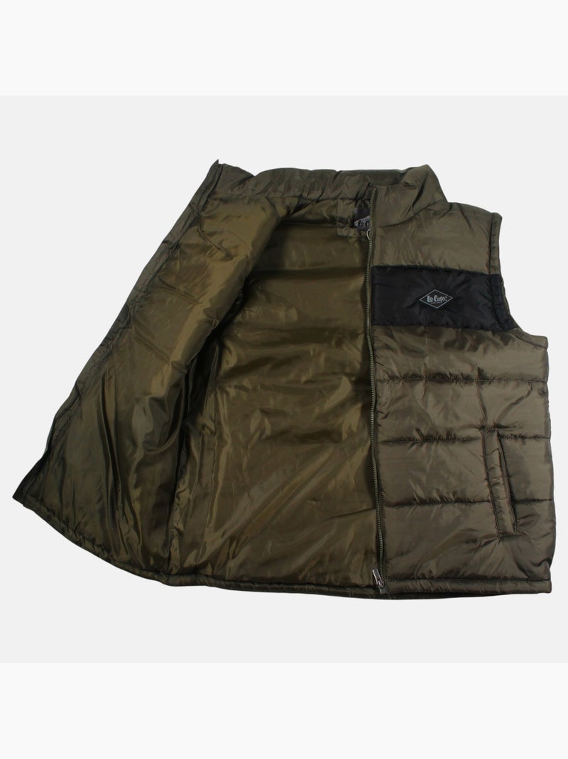 Lee cooper - colete acolchoado sem mangas para homem Cáqui - Kiabi