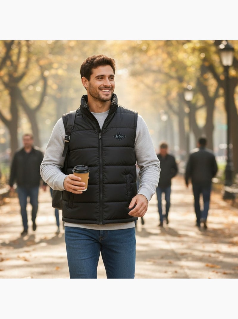 Lee cooper - colete acolchoado sem mangas para homem Preto - Kiabi