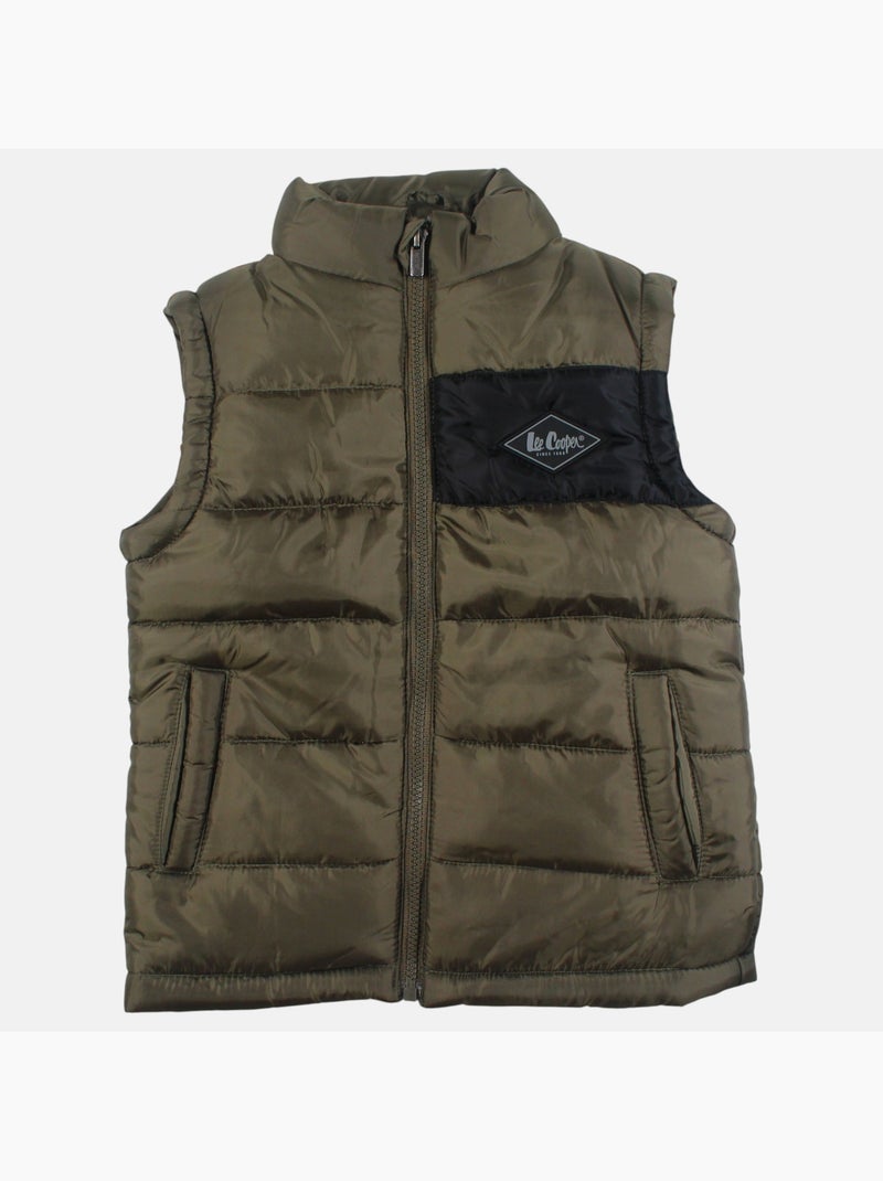 Lee Cooper - Colete acolchoado sem mangas para menino Cáqui - Kiabi