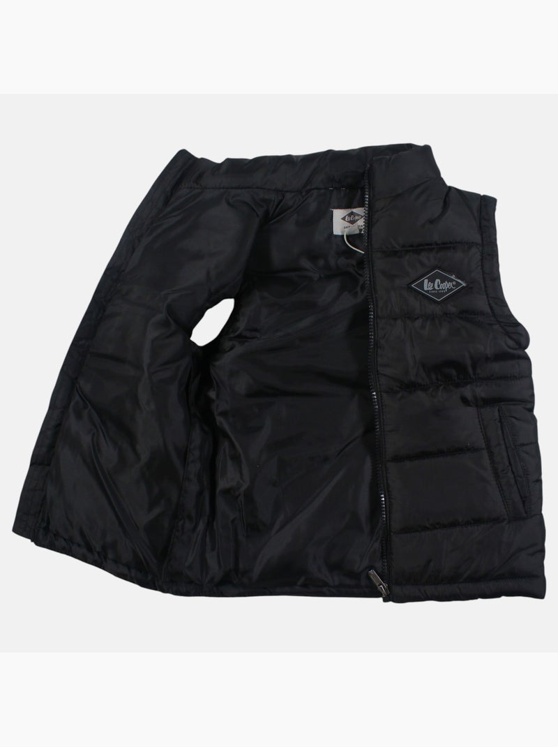 Lee Cooper - Colete acolchoado sem mangas para menino Preto - Kiabi