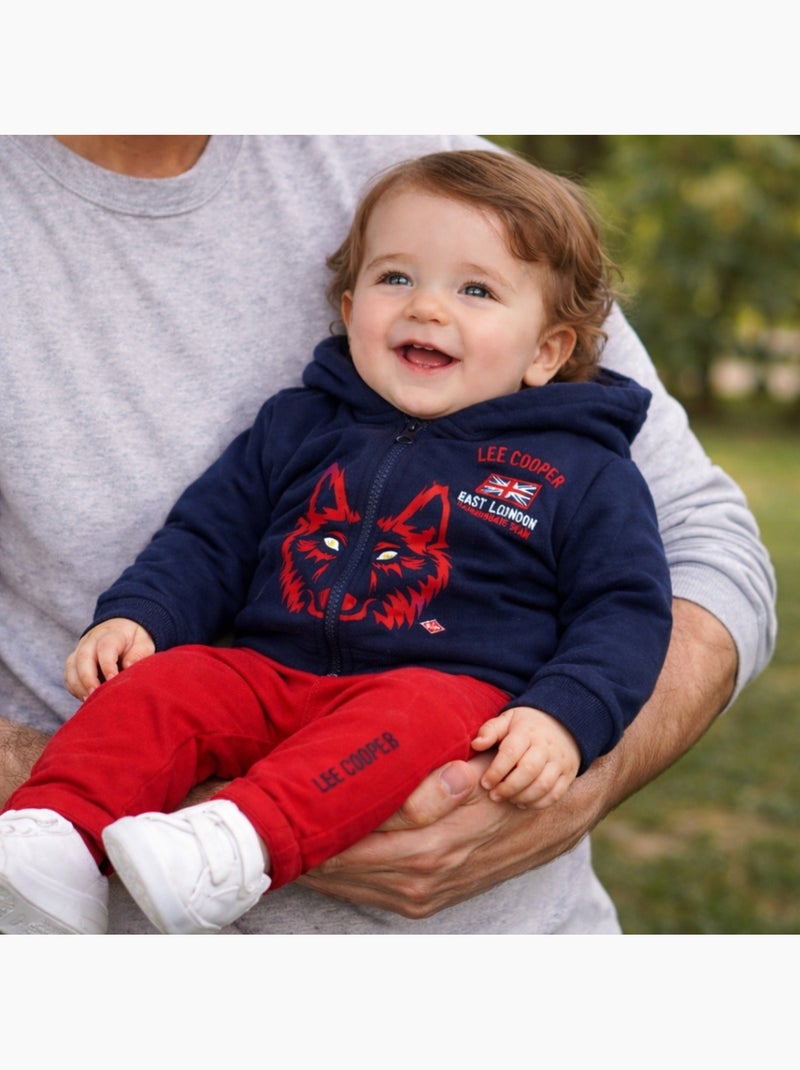 Lee Cooper - Conjunto bebé casaco com capuz e calças Azul - Kiabi