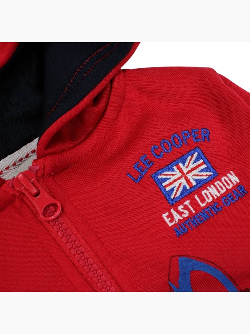 Lee Cooper - Conjunto bebé casaco com capuz e calças Vermelho - Kiabi