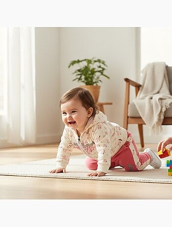 Lee Cooper - Conjunto bebé menina casaco com capuz e calças de jogging