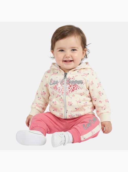 Lee Cooper - Conjunto bebé menina casaco com capuz e calças de jogging - Kiabi Lee Cooper - Conjunto bebé menina casaco com capuz e calças de jogging - Kiabi