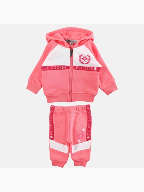 Lee Cooper - Conjunto bebé menina casaco com capuz e calças de jogging - Kiabi Lee Cooper - Conjunto bebé menina casaco com capuz e calças de jogging - Kiabi