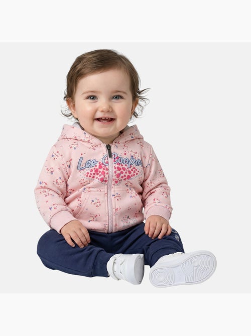 Lee Cooper - Conjunto bebé menina casaco com capuz e calças de jogging - Kiabi Lee Cooper - Conjunto bebé menina casaco com capuz e calças de jogging - Kiabi