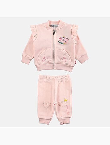 Lee Cooper - Conjunto bebé menina casaco e calças de jogging