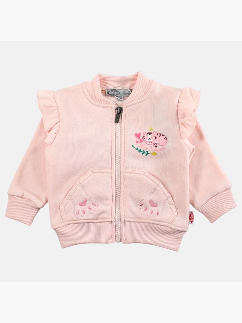 Lee Cooper - Conjunto bebé menina casaco e calças de jogging Rosa-claro - Kiabi