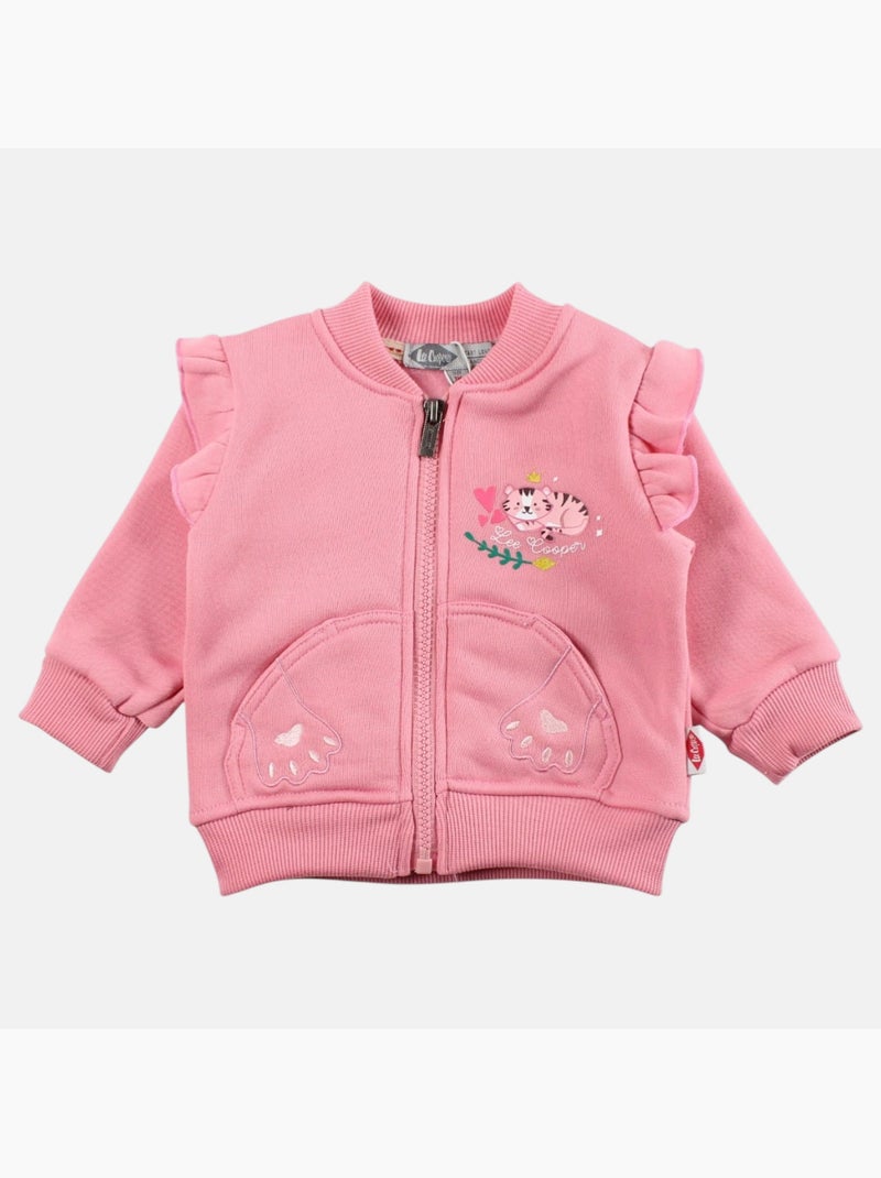 Lee Cooper - Conjunto bebé menina casaco e calças de jogging Rosa - Kiabi