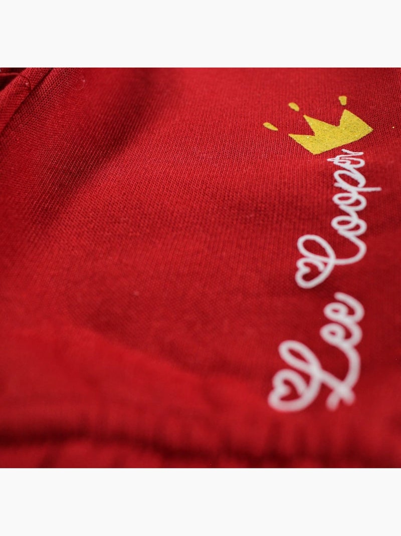 Lee Cooper - Conjunto bebé menina casaco e calças de jogging Vermelho - Kiabi
