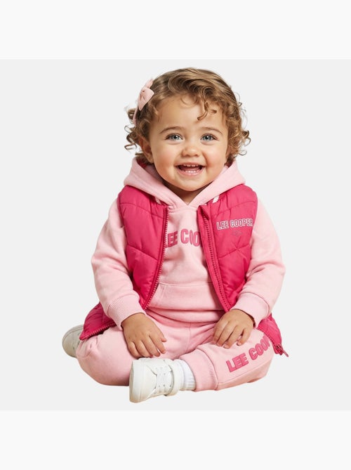 Lee Cooper - Conjunto bebé menina sweat com capuz e calças de jogging com casaco acolchoado - Kiabi Lee Cooper - Conjunto bebé menina sweat com capuz e calças de jogging com casaco acolchoado - Kiabi