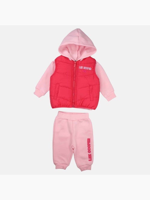 Lee Cooper - Conjunto bebé menina sweat com capuz e calças de jogging com casaco acolchoado - Kiabi Lee Cooper - Conjunto bebé menina sweat com capuz e calças de jogging com casaco acolchoado - Kiabi