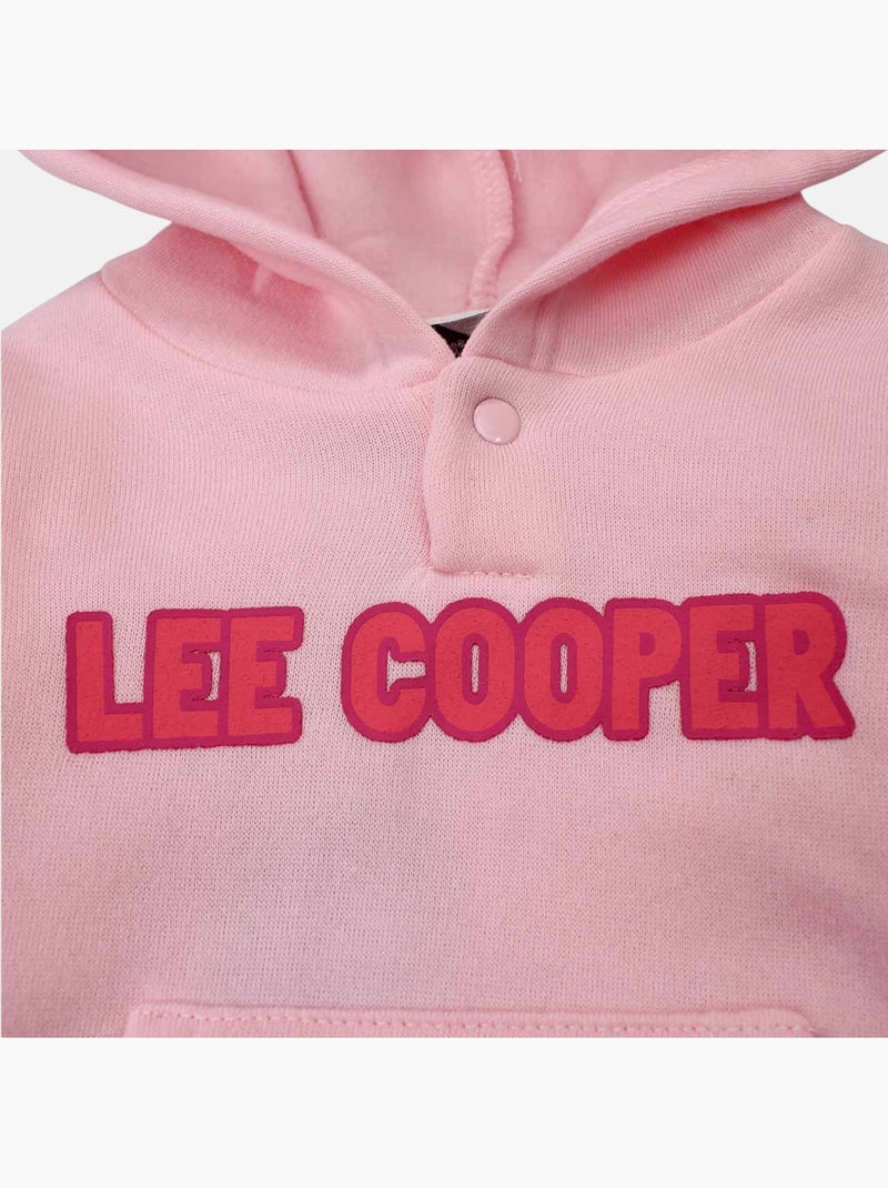 Lee Cooper - Conjunto bebé menina sweat com capuz e calças de jogging com casaco acolchoado Rosa - Kiabi