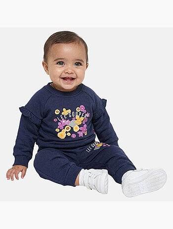 Lee Cooper - Conjunto bebé menina sweat e calças de jogging