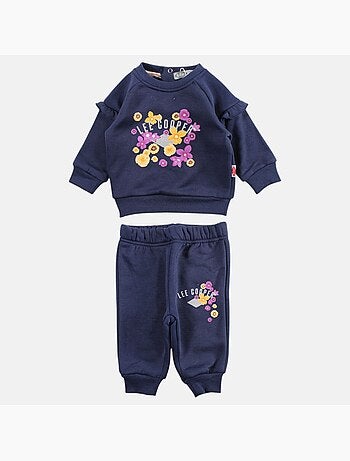 Lee Cooper - Conjunto bebé menina sweat e calças de jogging
