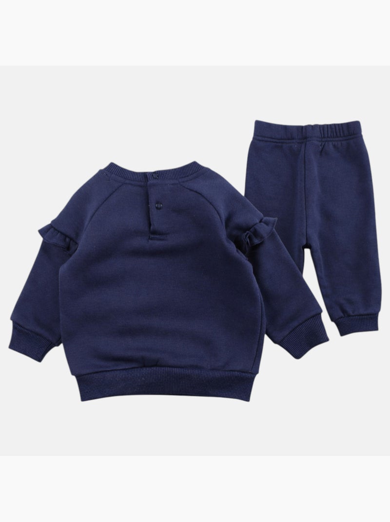 Lee Cooper - Conjunto bebé menina sweat e calças de jogging Azul-marinho - Kiabi