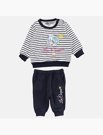 Lee Cooper - Conjunto bebé menina sweat e calças de jogging