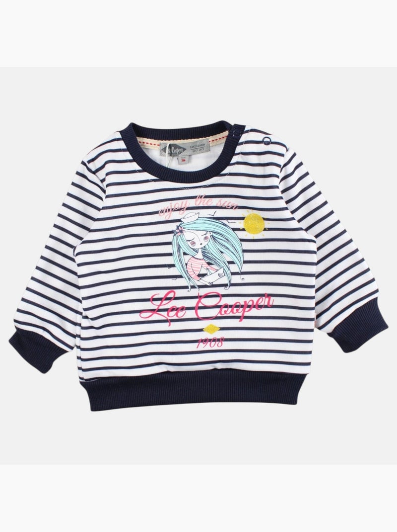 Lee Cooper - Conjunto bebé menina sweat e calças de jogging Azul-marinho - Kiabi