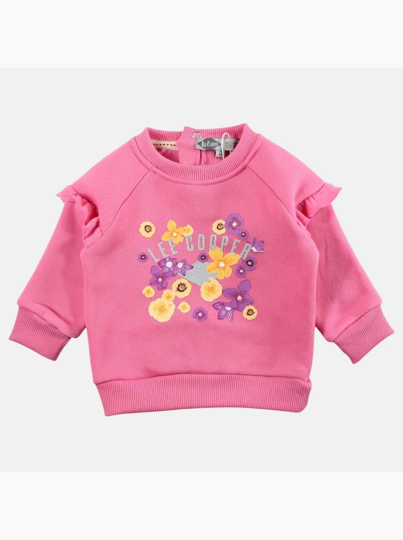 Lee Cooper - Conjunto bebé menina sweat e calças de jogging Rosa - Kiabi