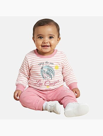 Lee Cooper - Conjunto bebé menina sweat e calças de jogging