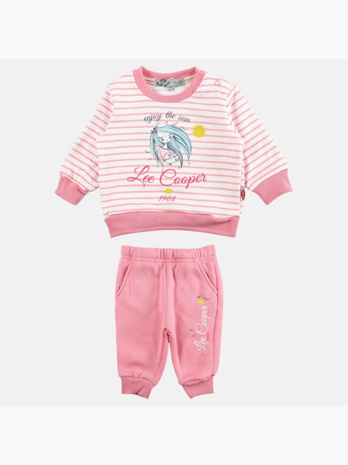 Lee Cooper - Conjunto bebé menina sweat e calças de jogging - Kiabi Lee Cooper - Conjunto bebé menina sweat e calças de jogging - Kiabi