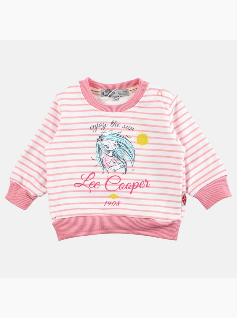 Lee Cooper - Conjunto bebé menina sweat e calças de jogging Rosa - Kiabi