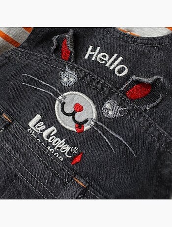 Lee Cooper - Conjunto bebé polo manga comprida com jardineiras