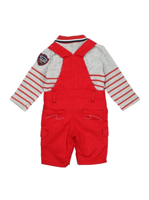 Lee Cooper - Conjunto bebé polo manga comprida com jardineiras - Kiabi Lee Cooper - Conjunto bebé polo manga comprida com jardineiras - Kiabi
