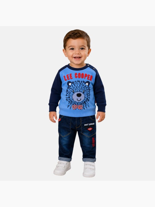 Lee Cooper - Conjunto bebé sweat e calças estampado - Kiabi Lee Cooper - Conjunto bebé sweat e calças estampado - Kiabi