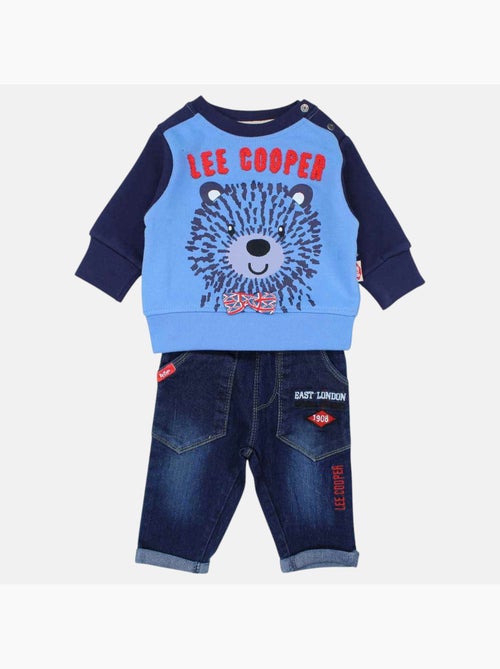 Lee Cooper - Conjunto bebé sweat e calças estampado - Kiabi Lee Cooper - Conjunto bebé sweat e calças estampado - Kiabi