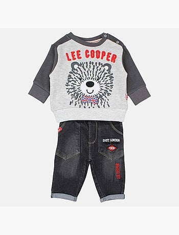 Lee Cooper - Conjunto bebé sweat e calças estampado