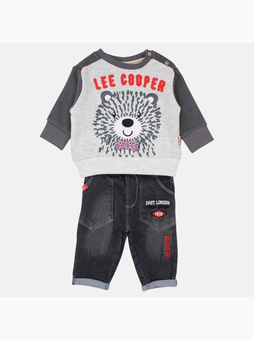 Lee Cooper - Conjunto bebé sweat e calças estampado - Kiabi Lee Cooper - Conjunto bebé sweat e calças estampado - Kiabi