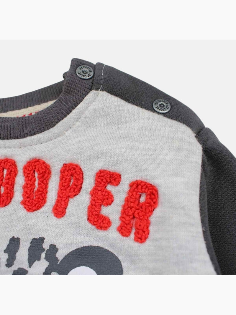 Lee Cooper - Conjunto bebé sweat e calças estampado Cinza - Kiabi